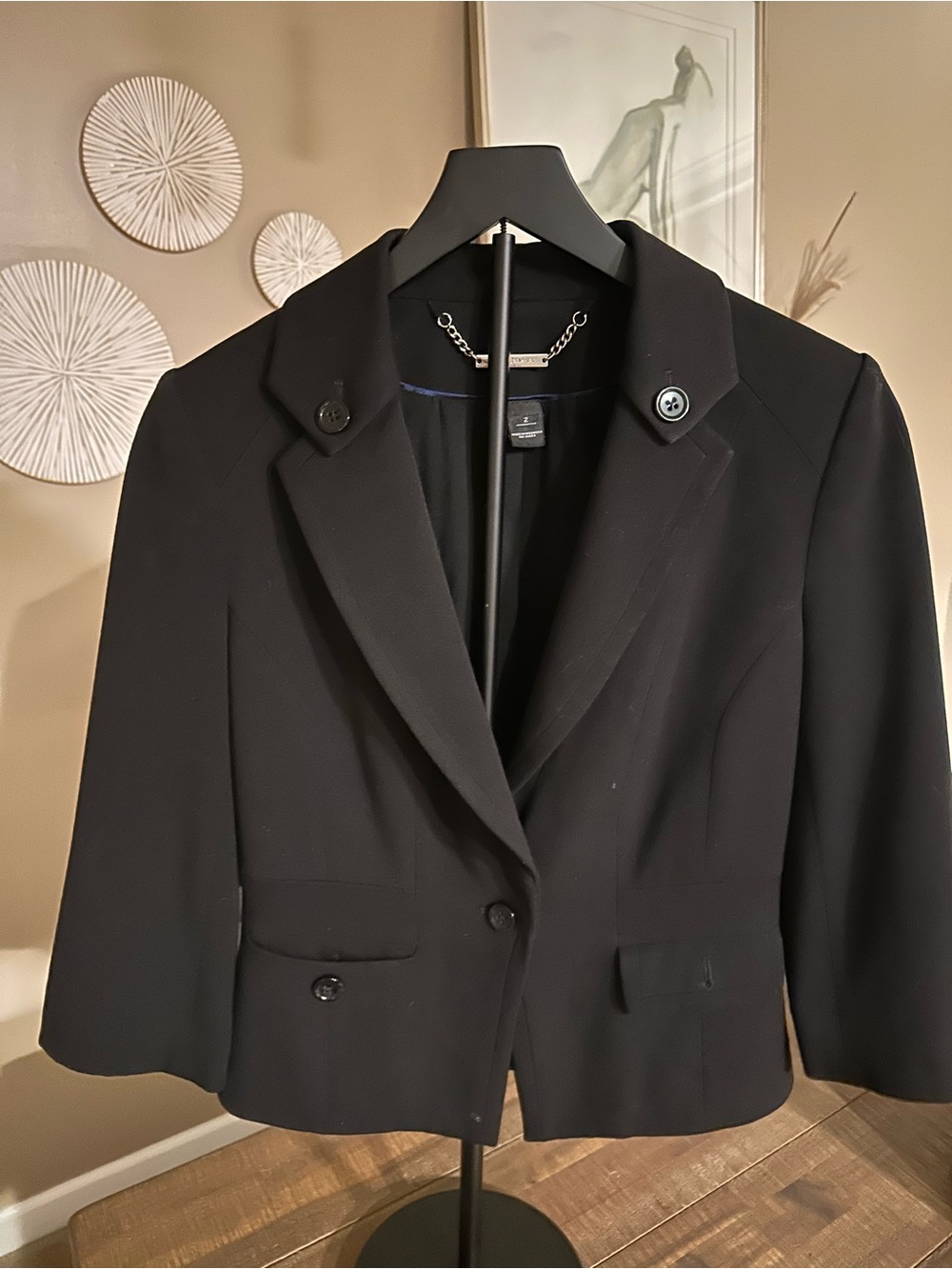 White House Black Market Black Single-Button Women's Blazer